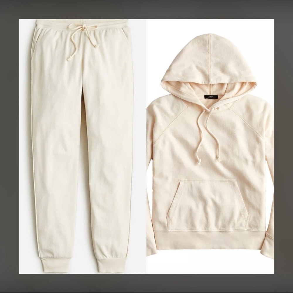 J.Crew Magic Rinse Sweatpants and Hoodie, EUC, Medium